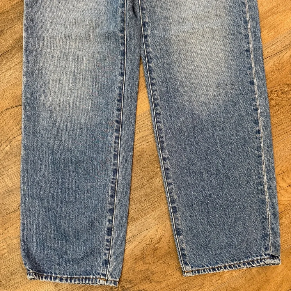 Madewell Low Rise Baggy Straight Jeans Womens 25 Vintage Wash Classic Denim Blue - Picture 3 of 11